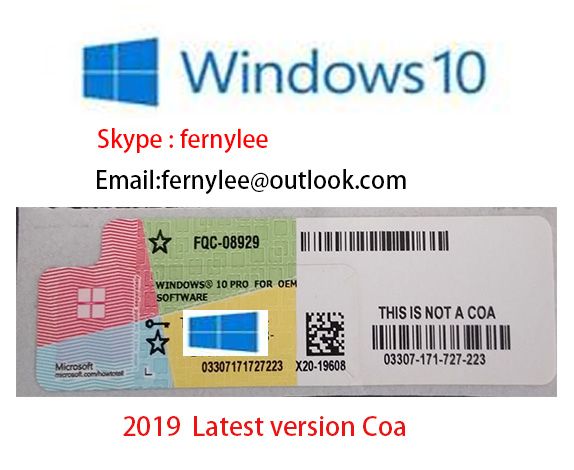 Genuine 100%Online Win 10 Pro OEM Coa Sticker  License Office 2019 Pro Plus 