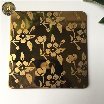 Professional supplier restaurant decorative metal 304 Titanium gold stainless steel sheet