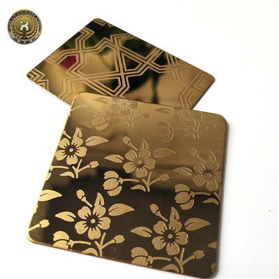 The antique design mirror brushed titanium gold stainless steel sheet