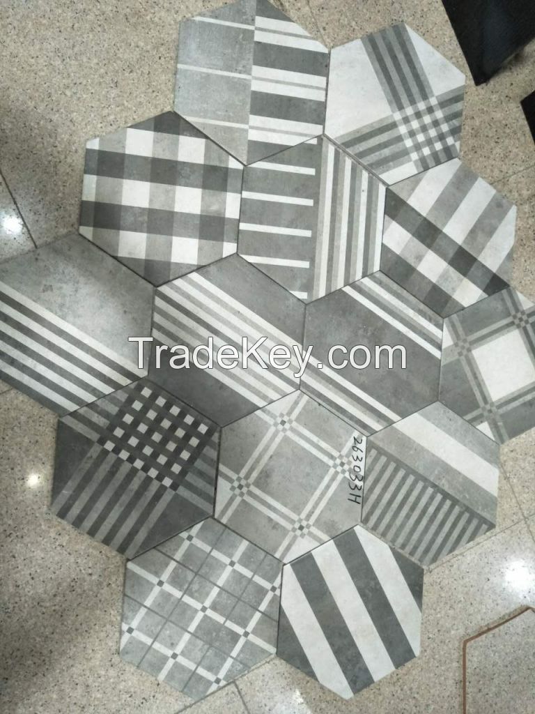 hexagon tile pocelain tile