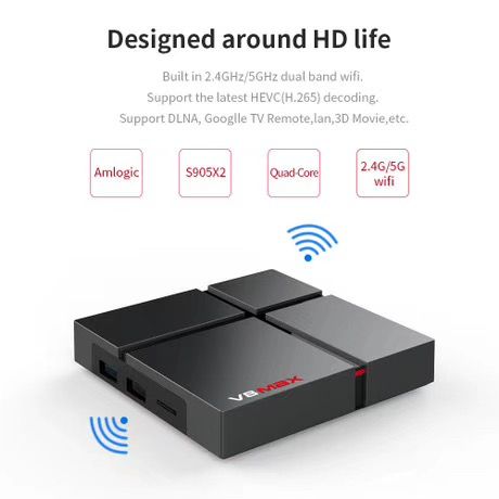 Topsat newest V8 MAX S905X2 4GB 32GB Android tv box Android 8.1 Smart tv boxÂ 