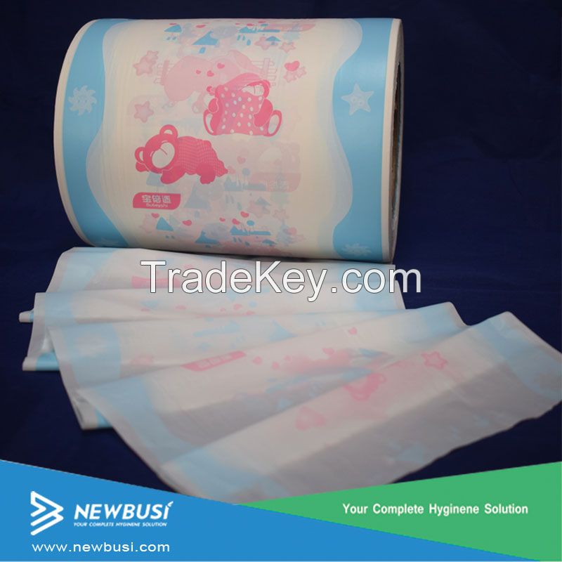 Breathable laminated PE film backsheet for baby diaper and adult diaper