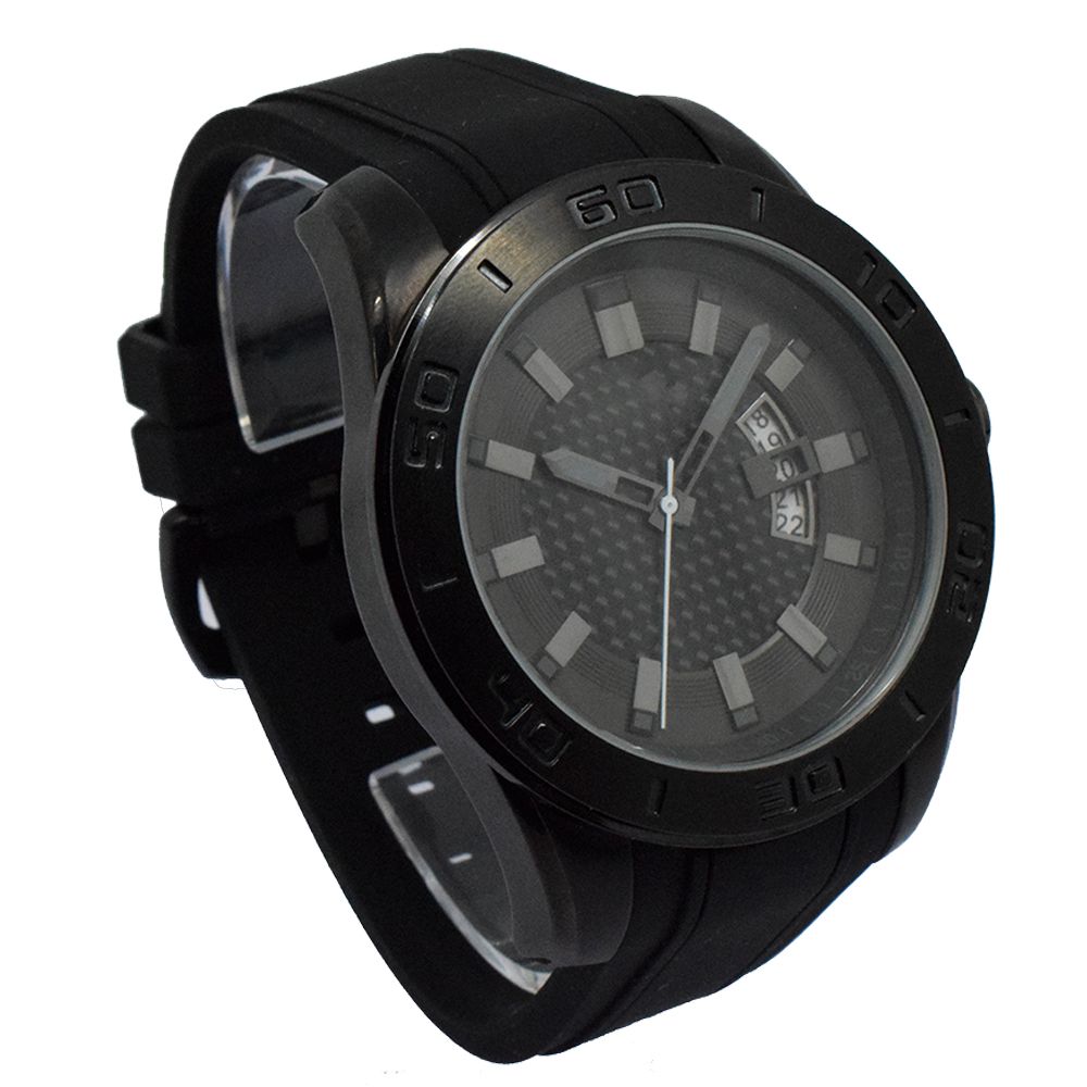 Fashion Outdoor Casual Analog Quartz Men WristWatch with Silicone Band