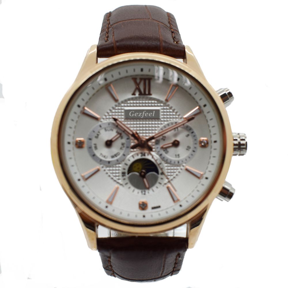 Best China Factory Modern Leather Band Quartz Wrist Watch