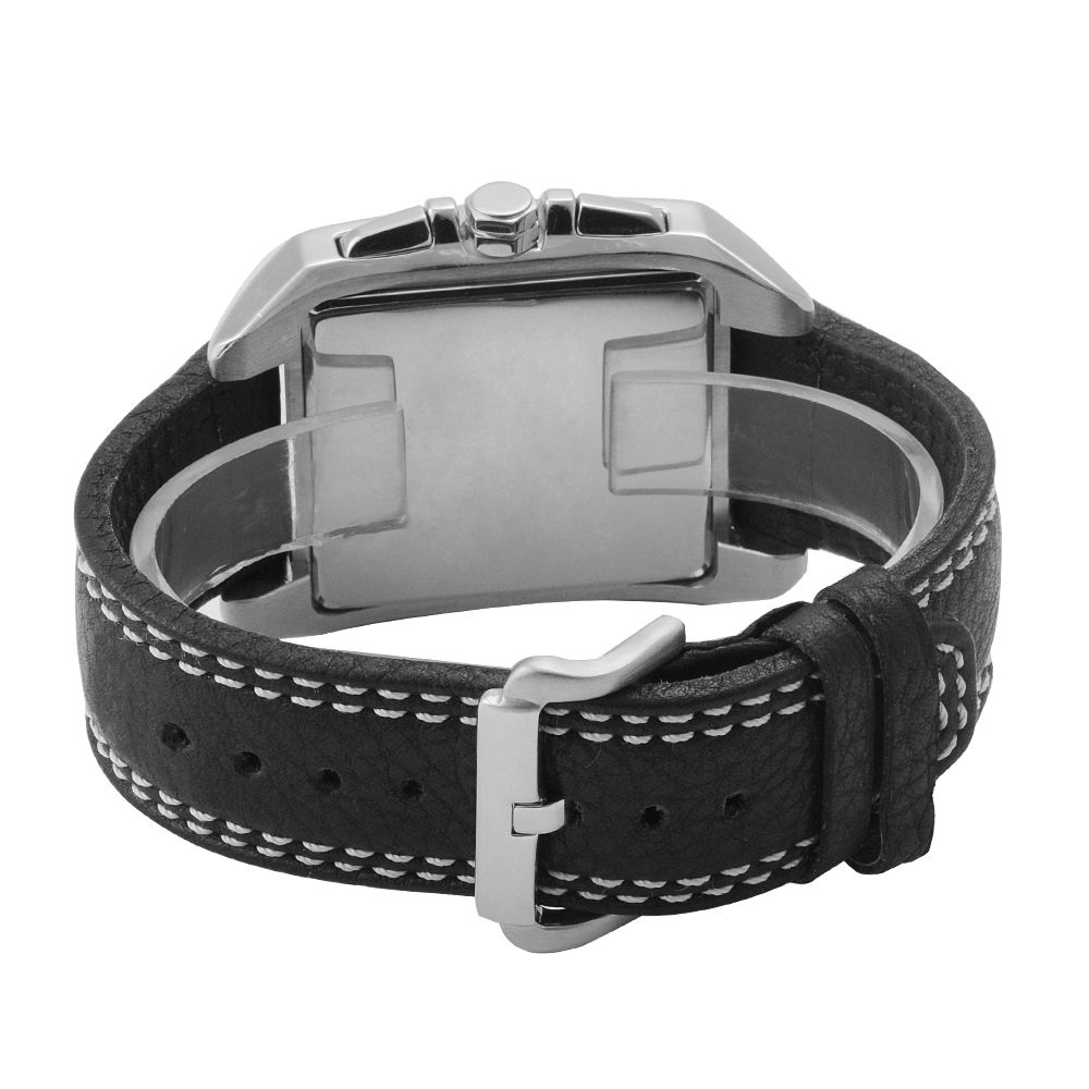 HOT Sell Promotional Gift Top Brand Luxury Square Men Leather Wrist Watches