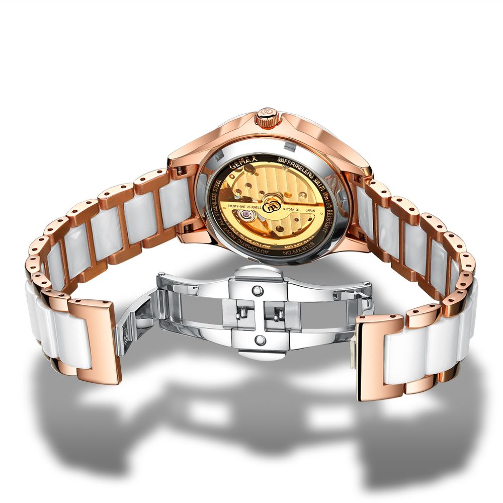 wholesale price luxury stainless steel 316 watch women's mechanical watch ceramics Band