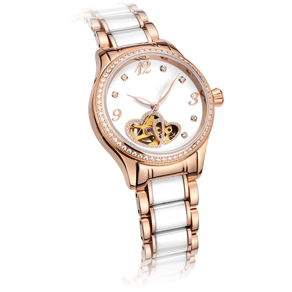 OEM Womans Wrist Watches Automatic Mechanical Wrist Watch Stainless Steel Watch 
