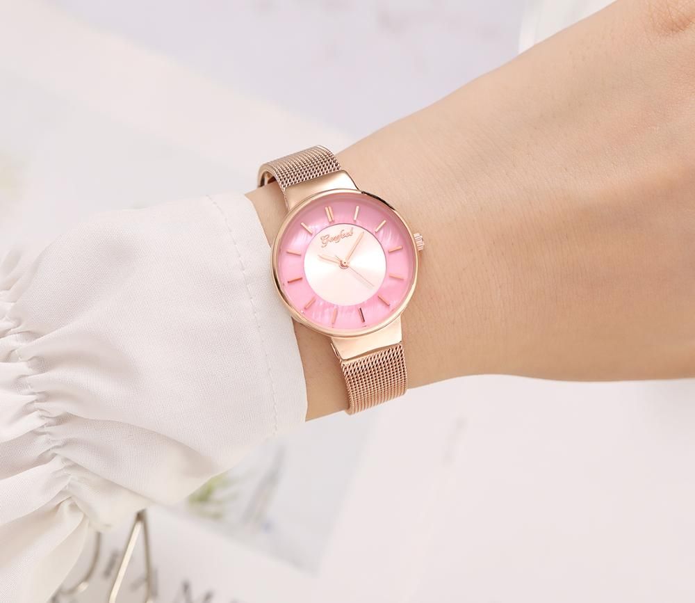 Latest Fashion Quartz Watch With Mesh Band Water Resistant Women Watch