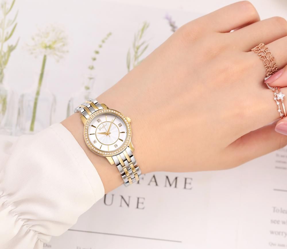 Custom Fashion Brass Metal Craft 3ATM Water Resistant Lady Watch 