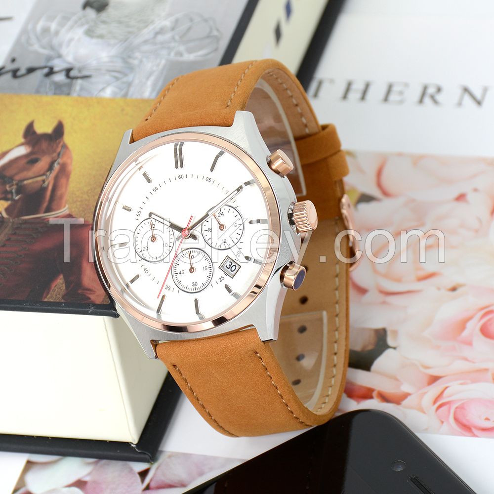 New Fashion Personalized PVD Color Stainless Steel Water Resistant Men Watch 