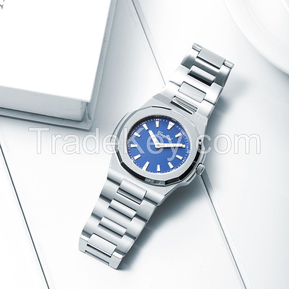 Novel Personalized Custon Stainless Steel Luxury Gift Wristwatch for Decoration