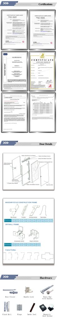 UL listed fire door