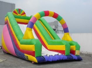 Wholesale Commercial Grade Inflatable Bouncy Double Slide For Kids B4134 