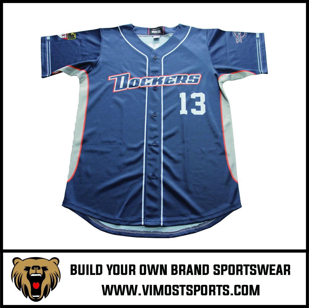 OEM 100% polyester Custom Sublimation Baseball Jersey