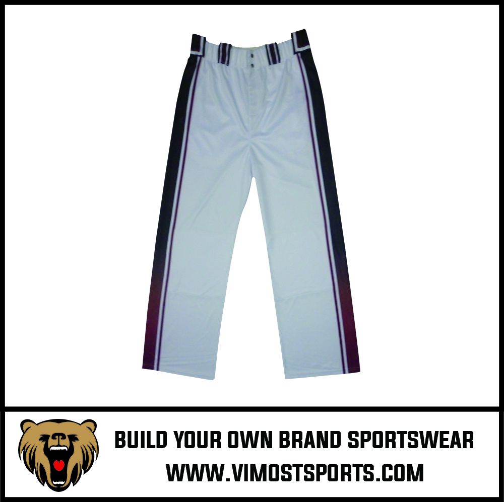 OEM 100% polyester Custom Sublimation Baseball Pants