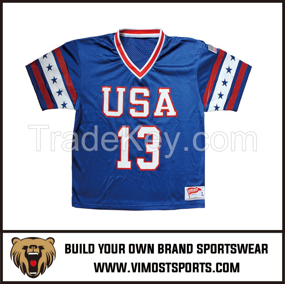 OEM 100% Polyester  Custom Sublimation Lacrosse Jersey