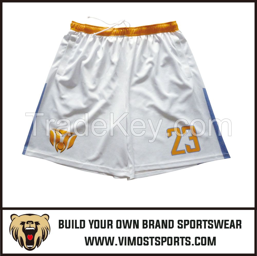 OEM 100% Polyester  Custom Sublimation Lacrosse short