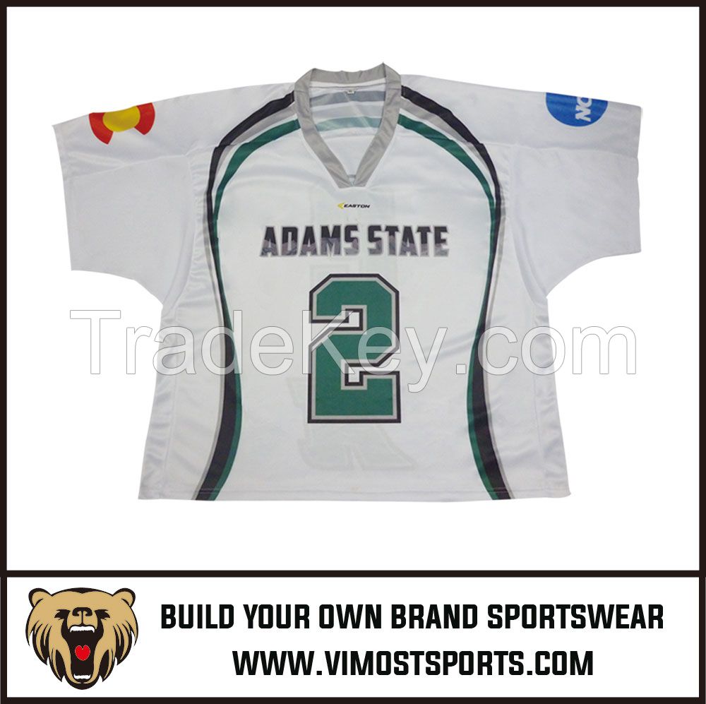 OEM 100% Polyester  Custom Sublimation Lacrosse Jersey