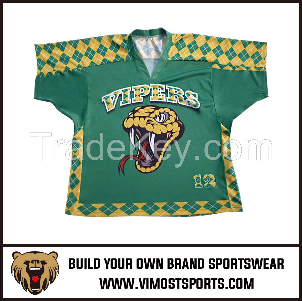 OEM 100% Polyester  Custom Sublimation Lacrosse Jersey