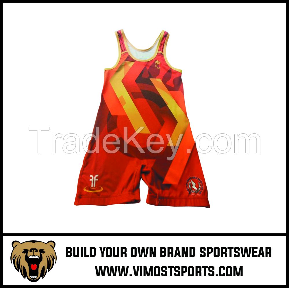 Custom Sublimation Best Sale Wrestling Singlet