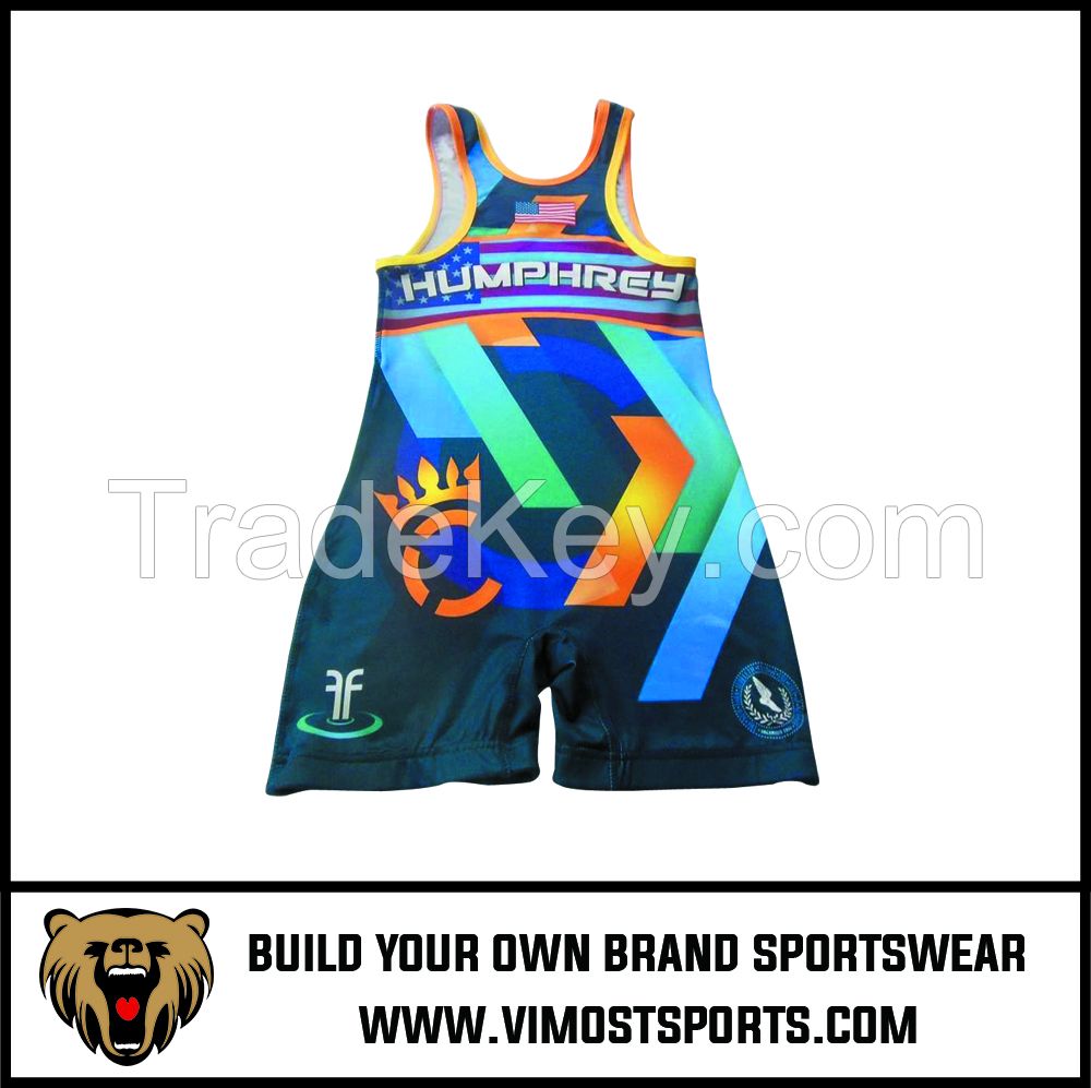 Custom Sublimation Best Sale Wrestling Singlet