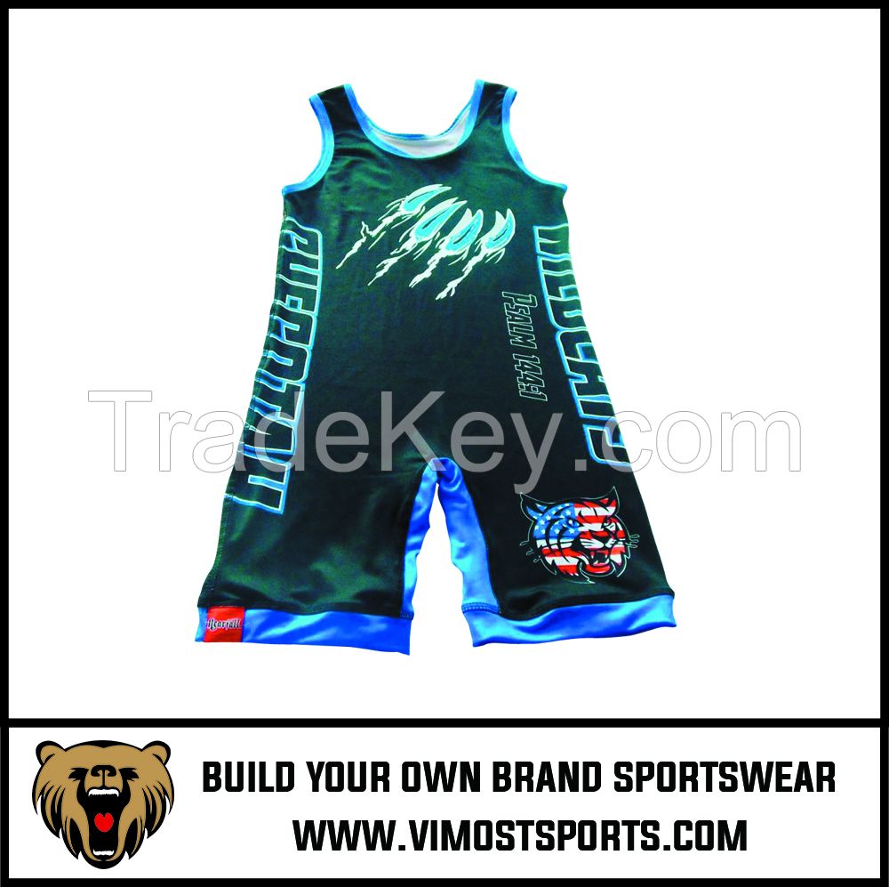 Custom Sublimation Best Sale Wrestling Singlet