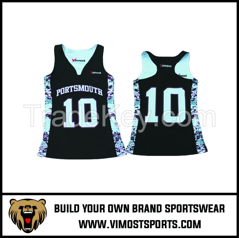 OEM Women&#039; s Custom Team Sublimation Lacrosse Pinnies