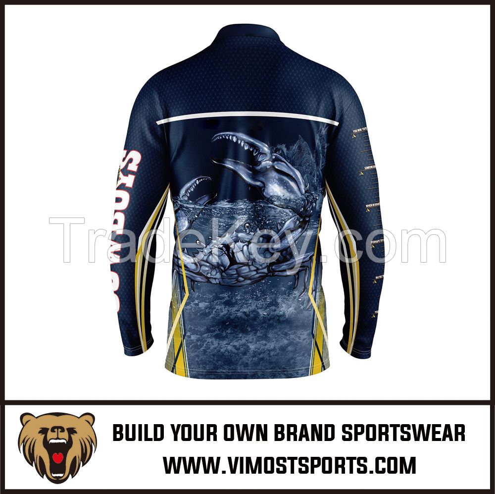 Men Custom Sublimation Long Sleeve Fishing Shirt