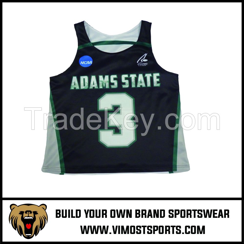 Custom Team LOGO Men Lacrosse reversible pinnies