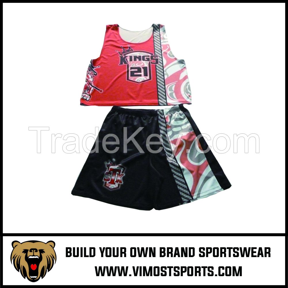 Custom Cheap Breathable Women Lacrosse reversible pinnies suit