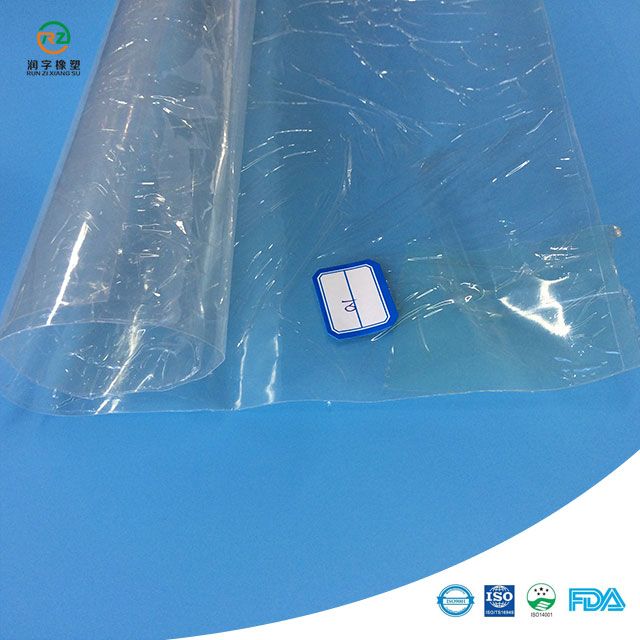 Thin transparent silicone rubber sheet