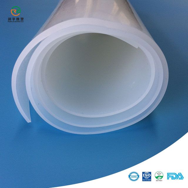 Thin transparent silicone rubber sheet