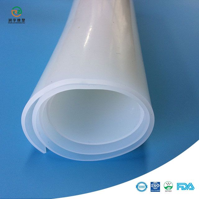 Thin transparent silicone rubber sheet