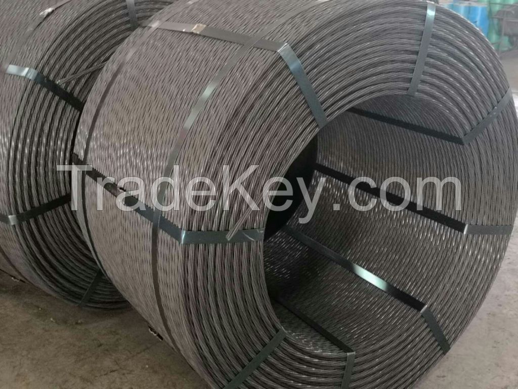 7 wire prestressing concrete steel strand 12.7mm pc strand posttension 