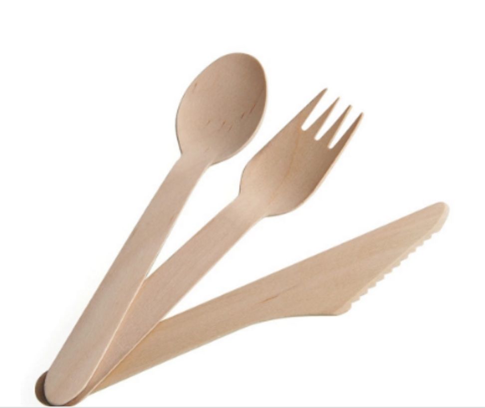 Disposable Wooden Cutlery Set Knife Fork Spoon