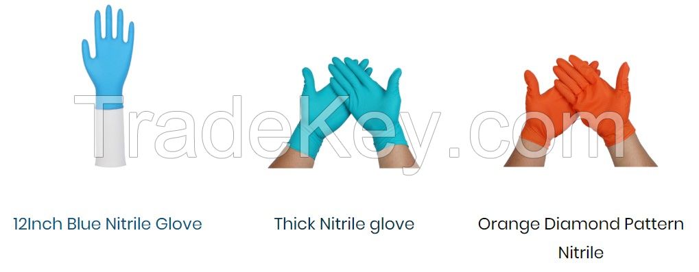 Nitrile Blue Gloves, Latex Gloves and Vinyl Gloves