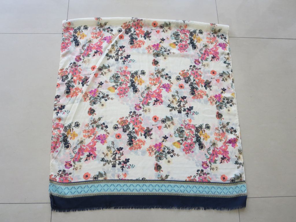 Lady's printed scarf in summer