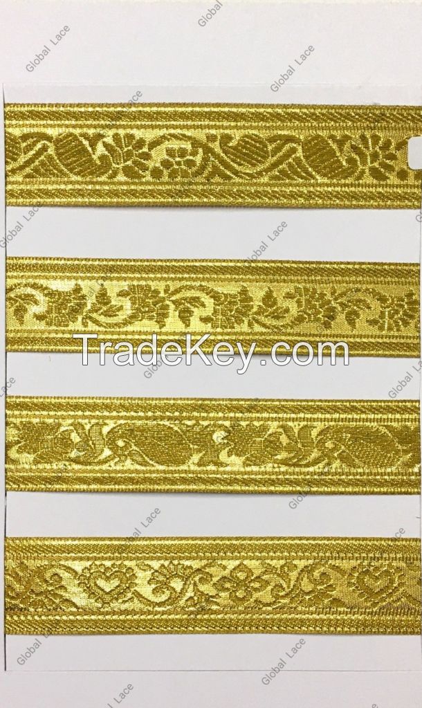 Gold Metallic Jacquard Trim