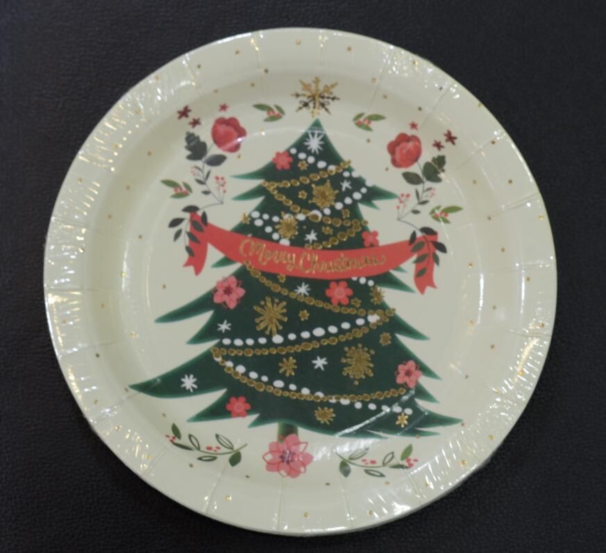 Hot Stamping Printed Paper Plates, Disposable Tableware