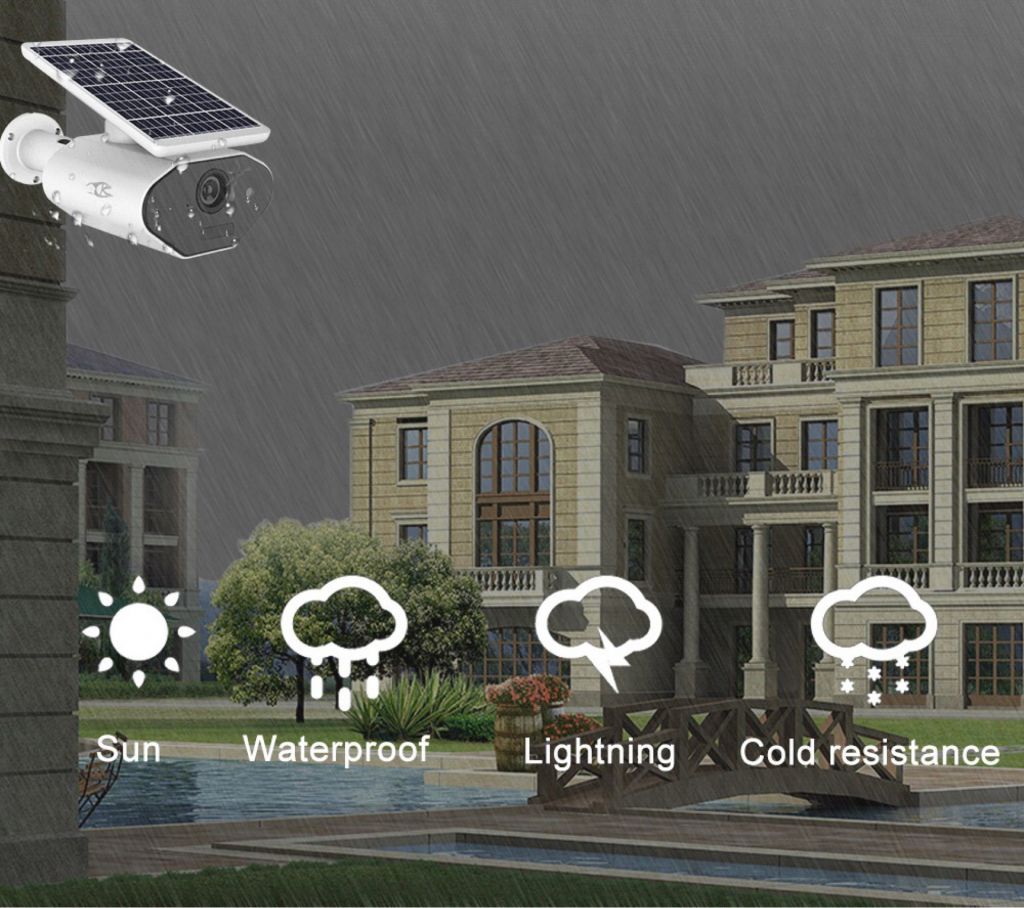 Tuya APP Remote Control Night Vision HD 1080P IP66 Smart WI-FI Solar Power Supply Outdoor Camera