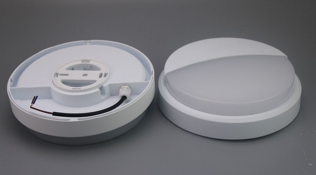 Plastic round flush mount bulkhead light IP65 waterproof wall lighting