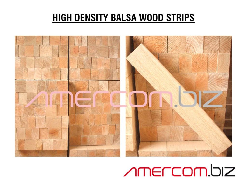 High density balsa wood strips