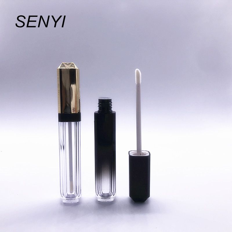 Hot-Selling Rose Gold and Bright Pink Cylindrical Hollow Empty Lip Gloss Tube Lipstick Tube Lip Balm Containers