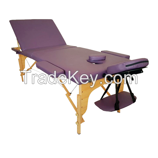3 section wooden portable folding massage table