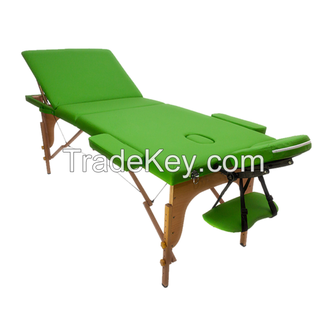 3 section wooden portable folding massage table