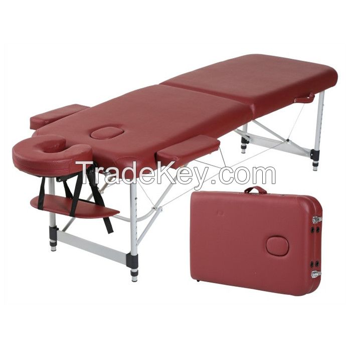 2 section aluminum portable folding massage table