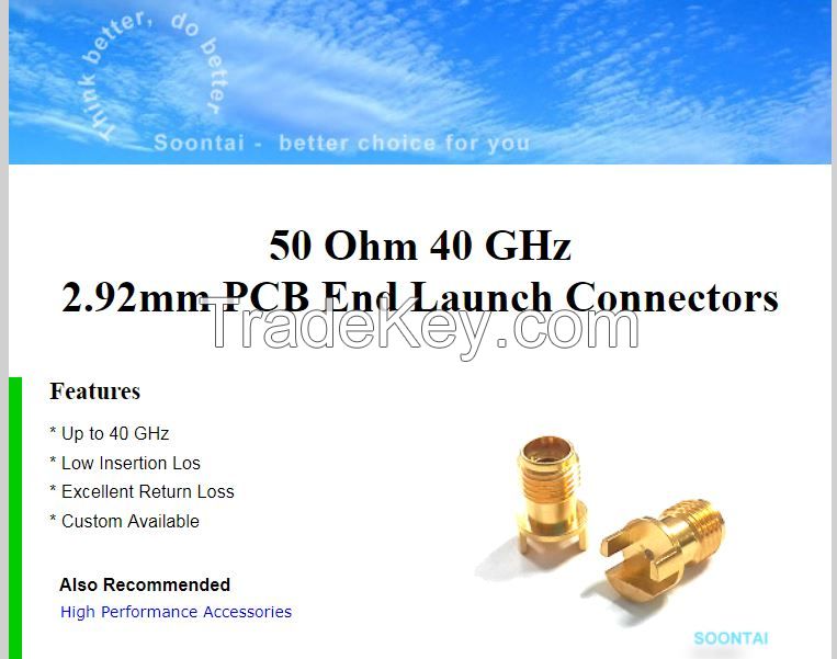 Coaxial Connectors, Adapters, Cable assemblies