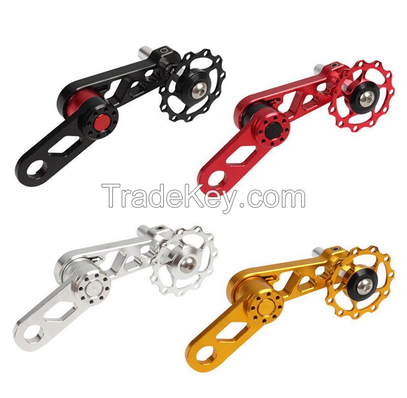 Custom cnc machining aluminum bike tensioner with colorful anodized