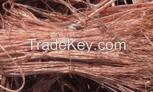 Copper Wire Scrap with 99.99% copper content, uncoated, clean unalloyed copper wire  COMMODITY:   Copper Wire Scrap, (Millberry) 99.99%