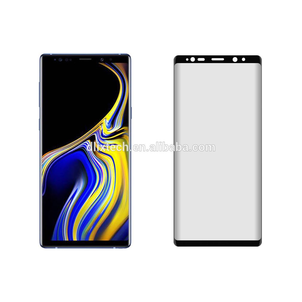 Dlix 3D Curved Full Covered Tempered glass Screen Protector for Samsung Galaxy Note 9